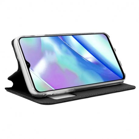 Cool Funda Flip Cover Liso Negro para Oppo Find X3 Lite