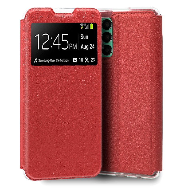 Funda COOL Flip Cover para Samsung M135 Galaxy M13 / A23 5G Liso Rojo