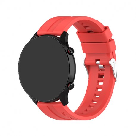 Correia Universal 22mm Amazfit GTR / Stratos / Huawei / Samsung / COOL Borracha Vermelho