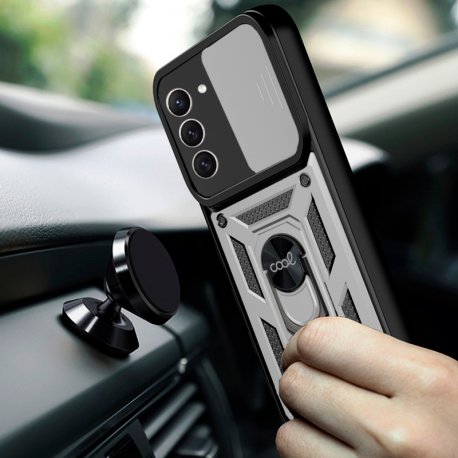 Capa COOL para Samsung S916 Galaxy S23 Plus Hard Ring Prata