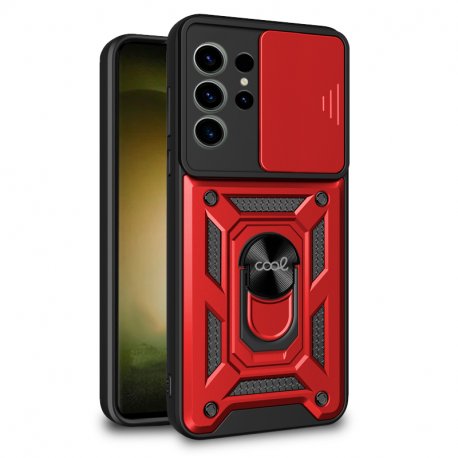 COOL Case for Samsung S918 Galaxy S23 Ultra Hard Ring Red