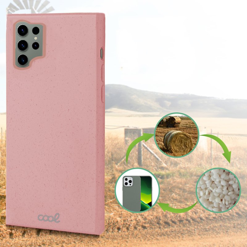 Carcasa COOL para Samsung S918 Galaxy S23 Ultra Eco Biodegradable Rosa