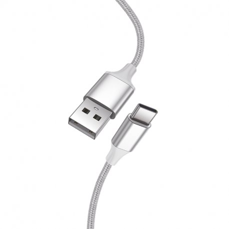 Cabo USB COOL Nylon Universal Tipo C (1,2 metros)