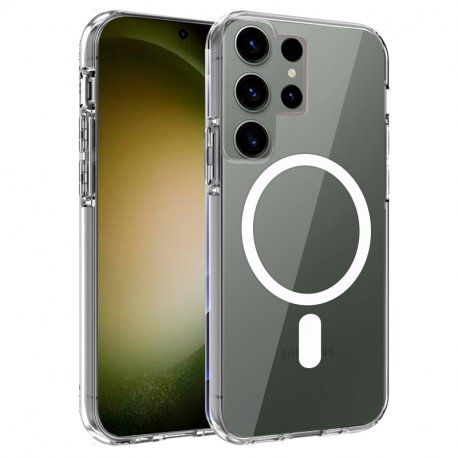 Custodia COOL per Samsung S918 Galaxy S23 Ultra trasparente magnetica