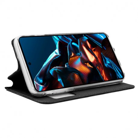 Capa COOL Flip Cover para Xiaomi Redmi Note 12 Pro / Poco X5 Pro Liso Preto