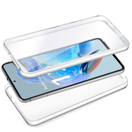 Capa COOL de Silicone 3D para Xiaomi Redmi Note 12 Pro 5G (frente e verso transparentes)