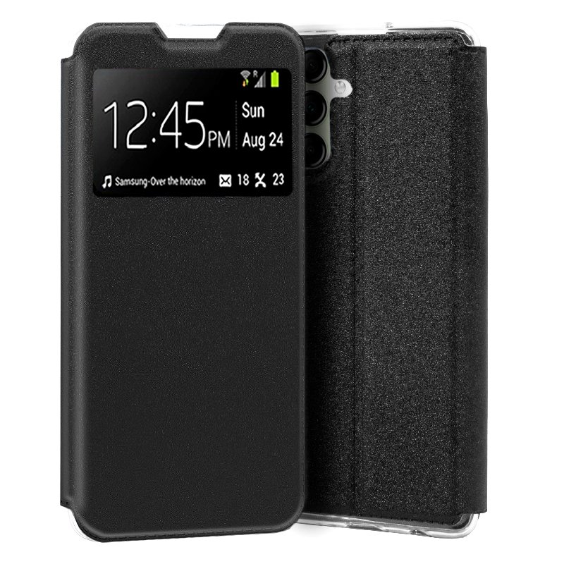 Funda COOL Flip Cover para Samsung A145 Galaxy A14 / A14 5G Liso Negro