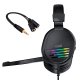 Auriculares Stereo PC / PS4 / PS5 / Xbox Gaming COOL Nitro Iluminación + Adapt. Audio