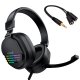 Auriculares Stereo PC / PS4 / PS5 / Xbox Gaming COOL Nitro Iluminación + Adapt. Audio