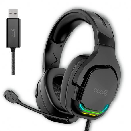 Stereo PC PS4 PS5 Xbox Gaming Headphones Illumination COOL Tuned Black USB 7.1 Cool Accesorios