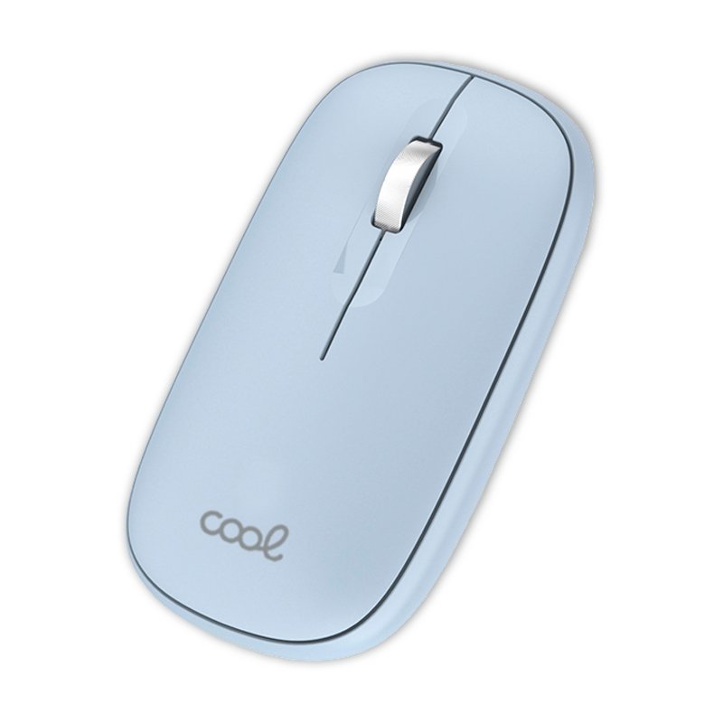 Mouse silenzioso wireless 2 in 1 (Bluetooth + adattatore USB) COOL Slim Blu  - Cool Accesorios