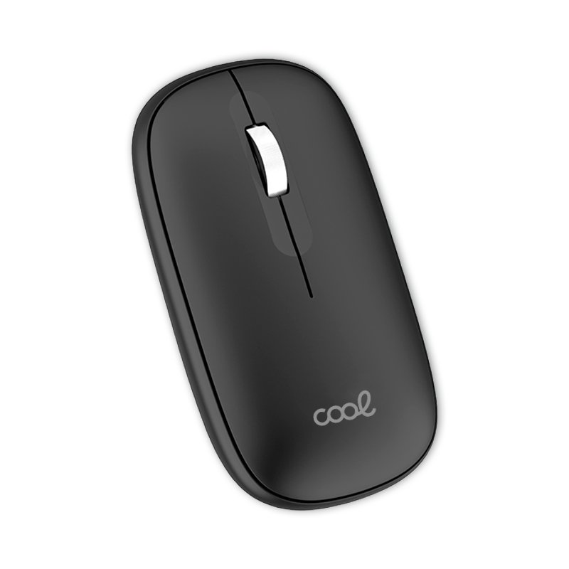 Ratón Inalámbrico COOL Slim Silencioso 2 en 1 (Bluetooth + Adap. USB) Negro  - Cool Accesorios