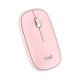 2 in 1 Wireless Silent Mouse (Bluetooth + USB Adapt.) COOL Slim Pink