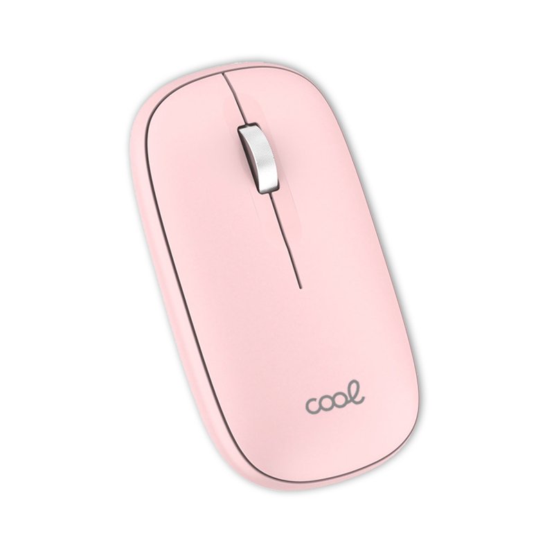 Ratón Inalámbrico COOL Slim Silencioso 2 en 1 (Bluetooth + Adap. USB) Rosa  - Cool Accesorios