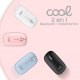 2 in 1 Wireless Silent Mouse (Bluetooth + USB Adapt.) COOL Slim White