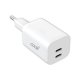 Cargador Red Universal Fast Charger (PD) Dual Tipo-C COOL (35W) Blanco