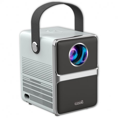 Compact Projector COOL Rainbow 3000 Lumens Integrated Speaker + HDMI/SD/USB + Wifi Mirror (Black)
