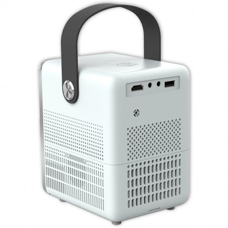 Compact Projector COOL Rainbow 3000 Lumens Integrated Speaker + HDMI/SD/USB + Wifi Mirror (Black)