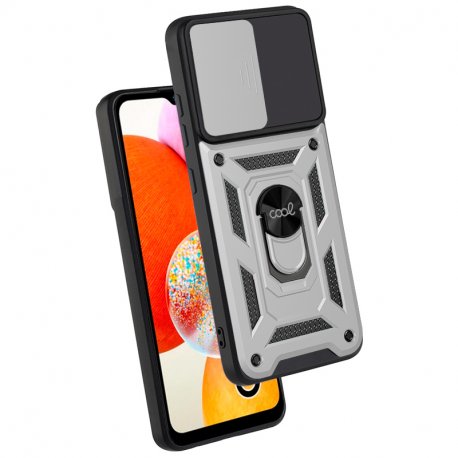 Custodia COOL per Samsung A145 Galaxy A14 / A14 5G Hard Ring argento