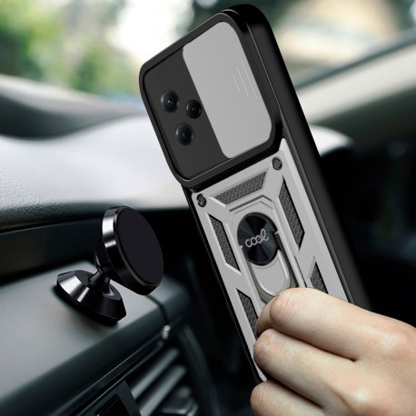 Custodia COOL per Xiaomi Redmi Note 12 5G / Poco X5 5G Hard Ring Silver