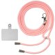 COOL Universal Hanging Lanyard with Card for Smartphone Pink