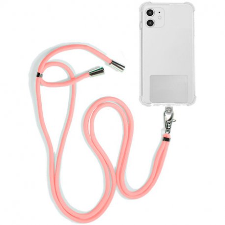 COOL Universal Hanging Lanyard with Card for Smartphone Pink