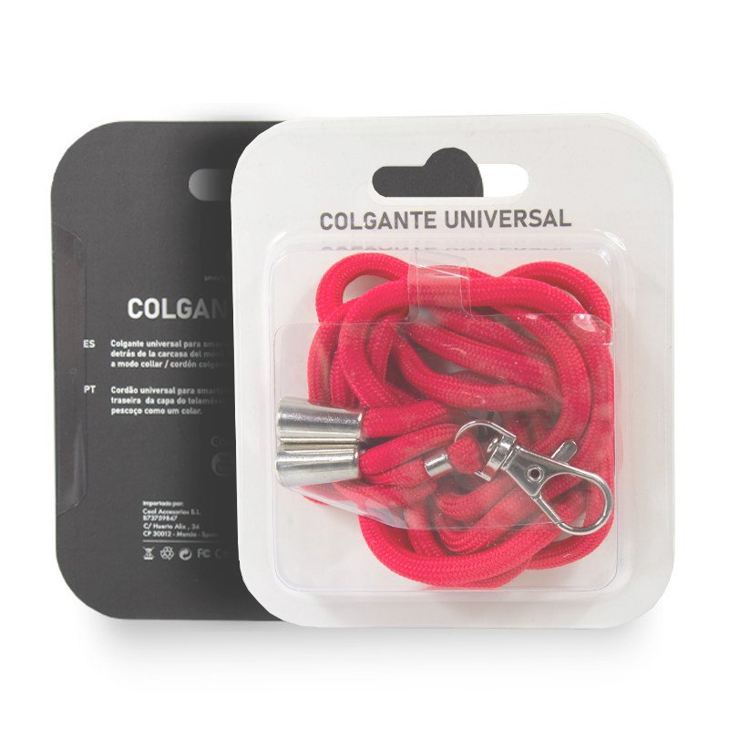 Cool Cordón Colgante Universal Rojo con Tarjeta para Smartphone