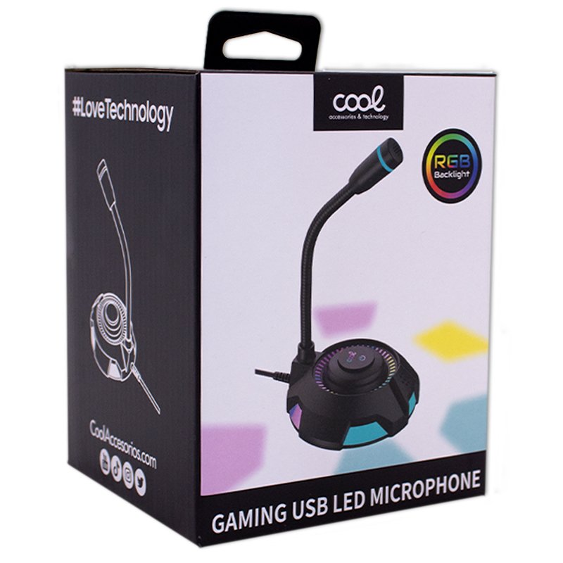 Micrfono COOL Gaming USB Led RGB