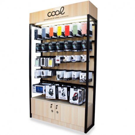 Espositore Angolo COOL Accessori Legno Grande