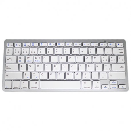 Keyboard PC Spanish Bluetooth Slim COOL White
