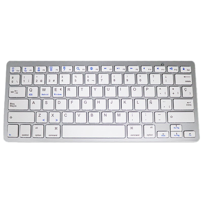 Teclado Slim Bluetooth PC / Tablet COOL Blanco (Español)