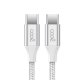 Cable USB COOL Nylon Universal Tipo C a Tipo C (1.2 metros)