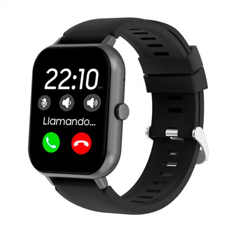 Smartwatch COOL Forest Silicone Nero (Chiamate, Sport, Sonno, Fotocamera)