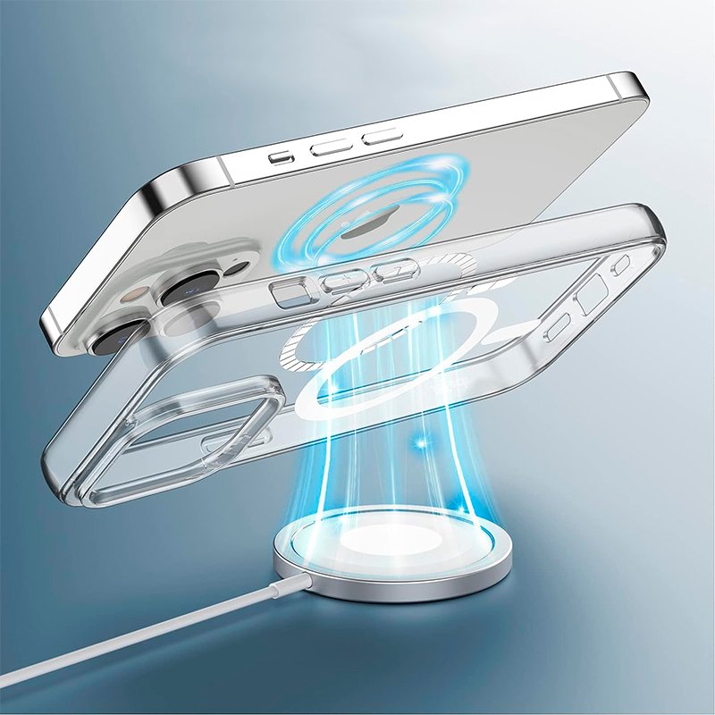 Cool Funda Magnética Transparente para iPhone 13 Pro