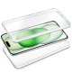 COOL Capa de silicone 3D para iPhone 15 Plus (frente e verso transparentes)