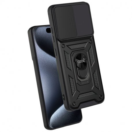 Capa COOL para iPhone 15 Pro Hard Ring Preto