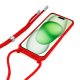 Carcasa COOL para iPhone 15 Plus Cordón Liso Rojo