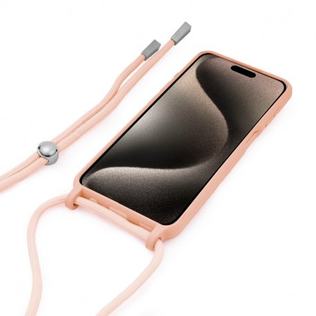 Capa COOL para iPhone 15 Pro Max Cordão Rosa