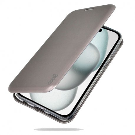 Capa Flip Cover COOL para iPhone 15 Elegance Prata