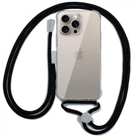 Custodia COOL per iPhone 15 Pro Max Cord Plain Nero