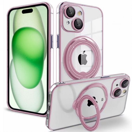 COOL Cover for iPhone 15 Plus Magnetic Ring Pink