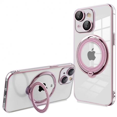 COOL Cover for iPhone 15 Plus Magnetic Ring Pink