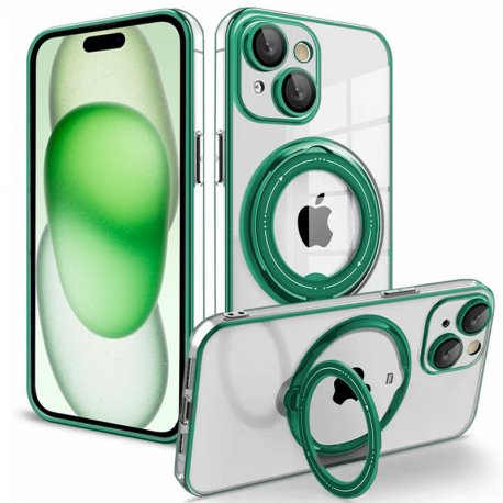 COOL Cover for iPhone 15 Plus Magnetic Ring Green