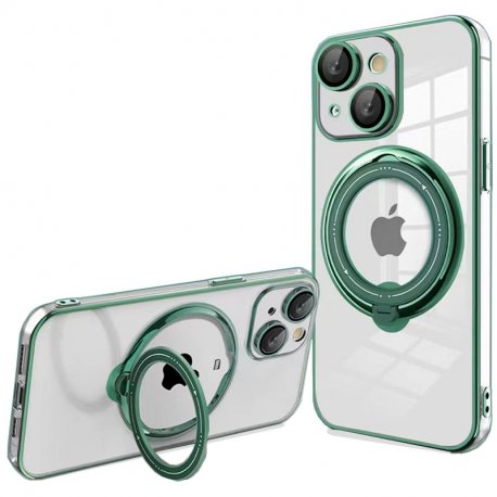 Custodia COOL per iPhone 15 Plus Magnetica Ring Verde