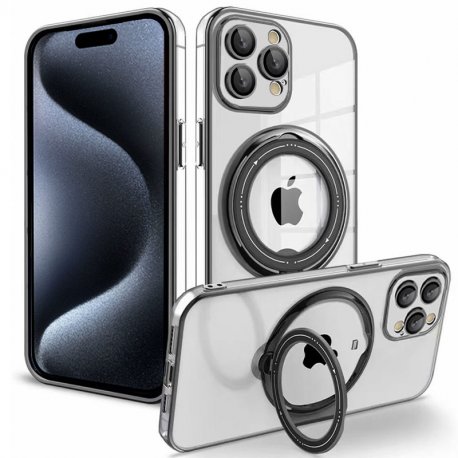 COOL Cover for iPhone 15 Pro Magnetic Ring Black
