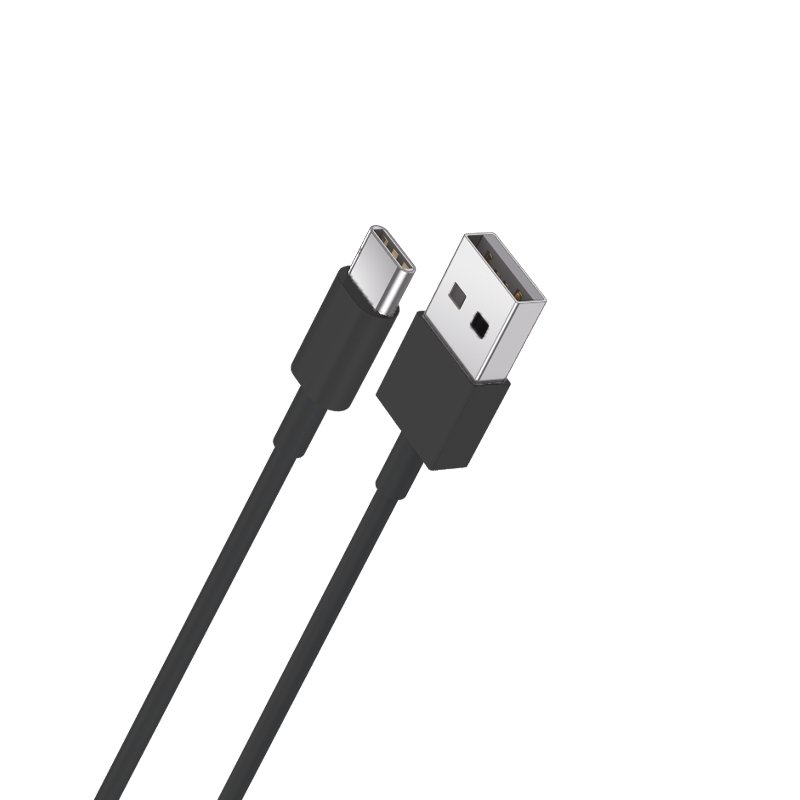 Cable de Carga USB tipo C Negro Carga Rápida de 2.4amp 2M