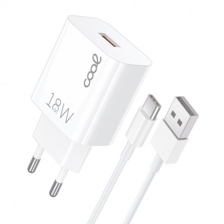 3Amp Universal Type-C Connector Network Charger (Fast Charge) COOL Kit 2 in 1 White