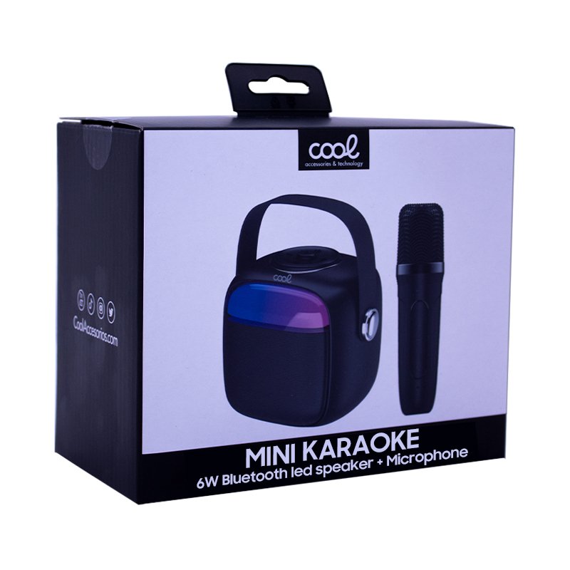 Micrófono Negro con Karaoke y bluetooth