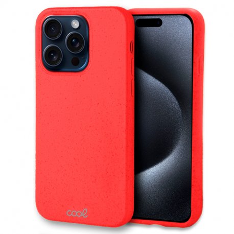 Capa COOL para iPhone 15 Pro Eco Biodegradável Vermelho