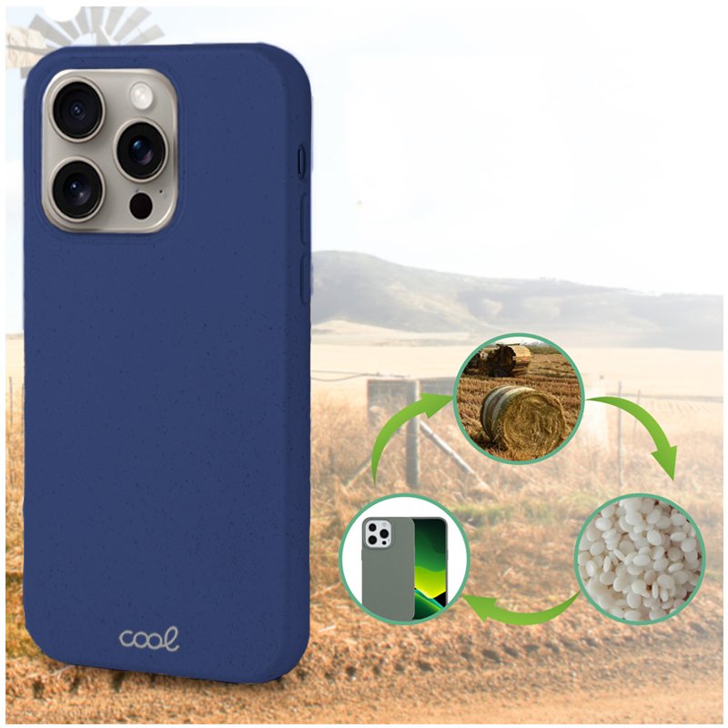 Cool Funda Eco Biodegradable Rosa para iPhone 15 Pro Max